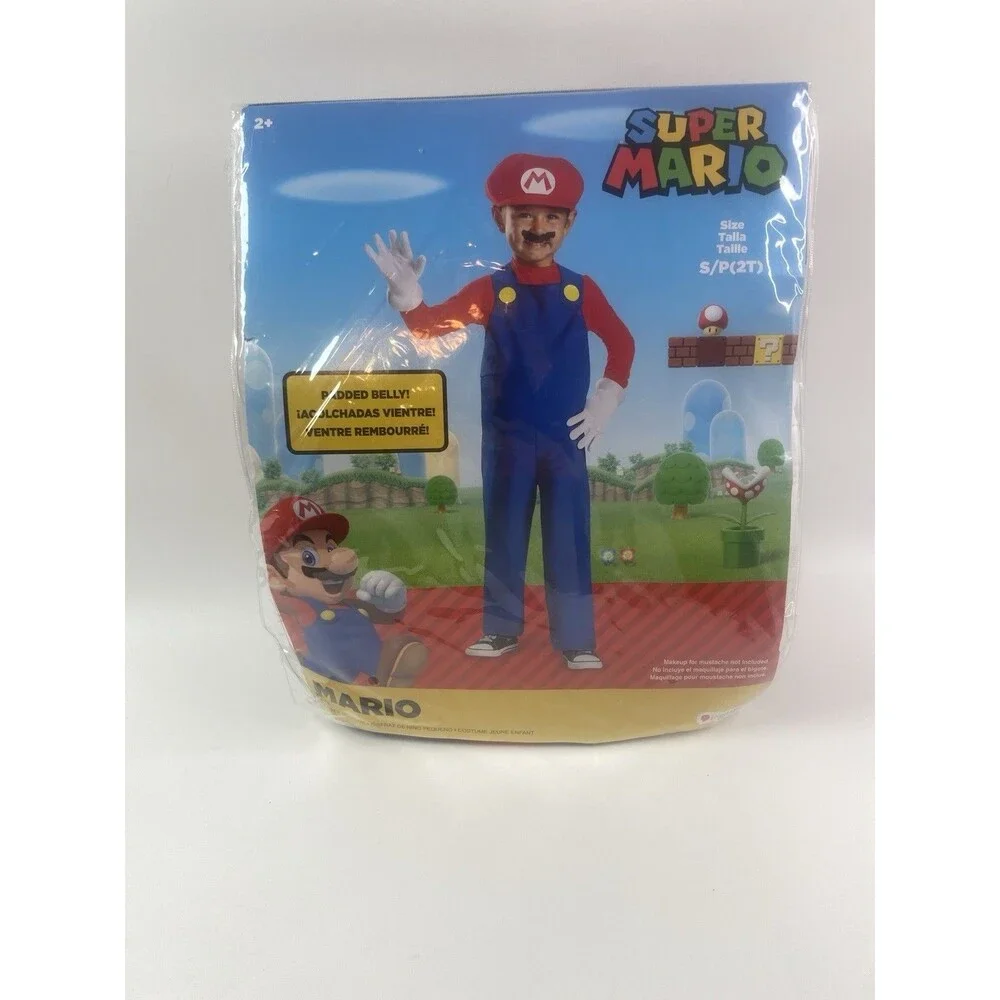 New Super Mario Bros. Mario Halloween Costume Toddler Boy Size 2T by Disguise - Picture 2 of 11